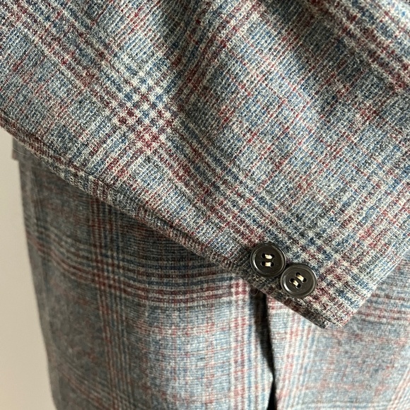 El Hombre Uomo - Grey Plaided Blazer - Picture 3 of 7